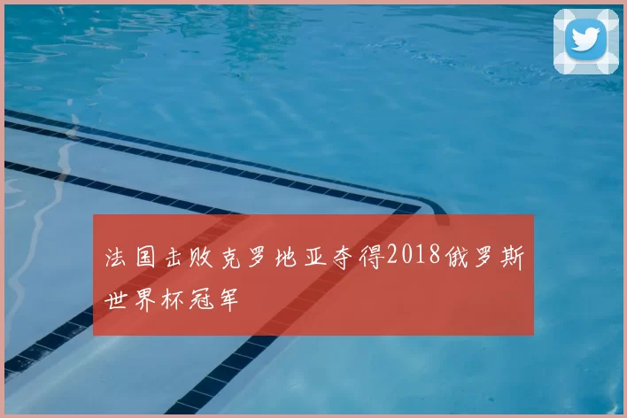 法国击败克罗地亚夺得2018俄罗斯世界杯冠军